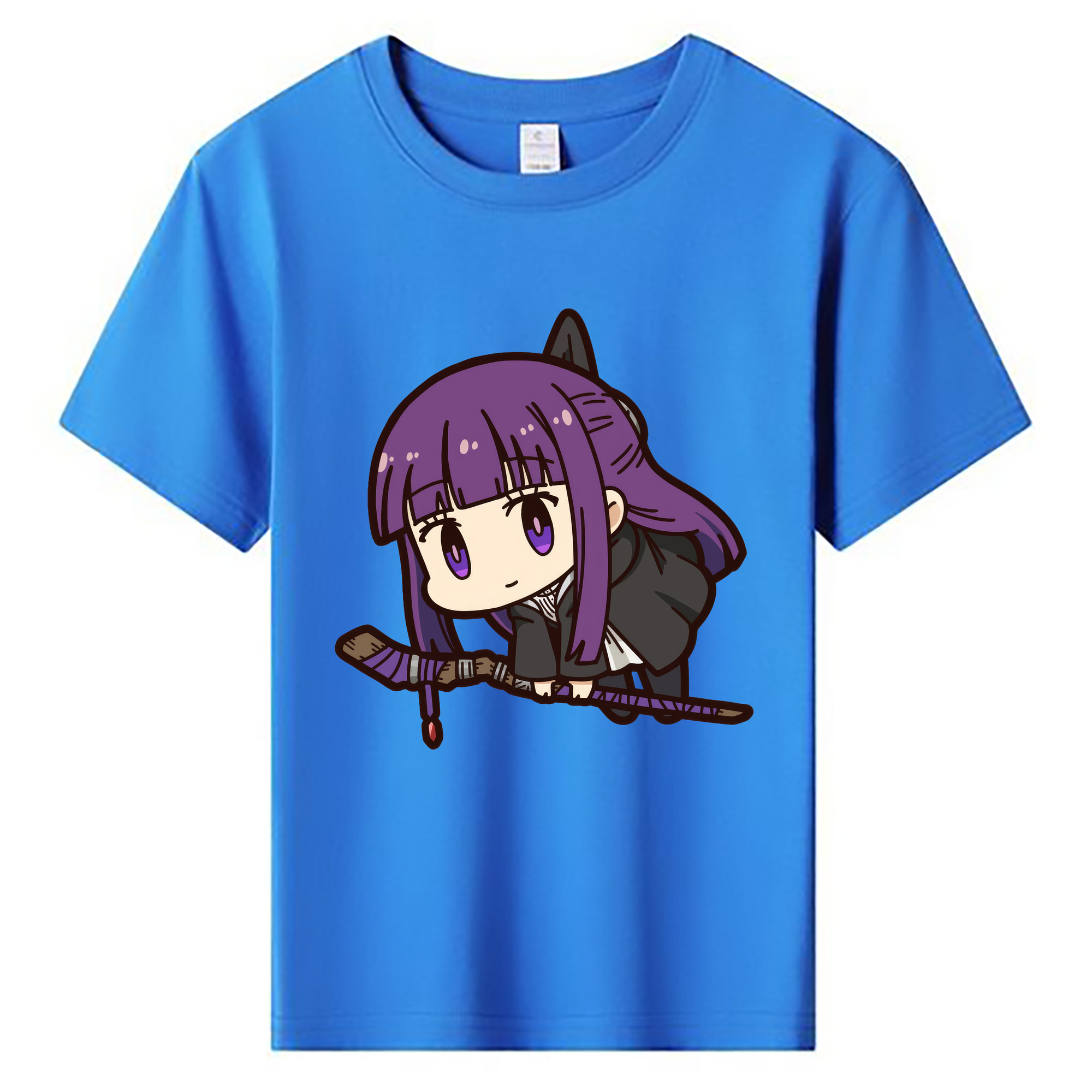 （画像用） 葬送のフリーレン Frieren 綿100％キッズTシャツ（フロントプリント）